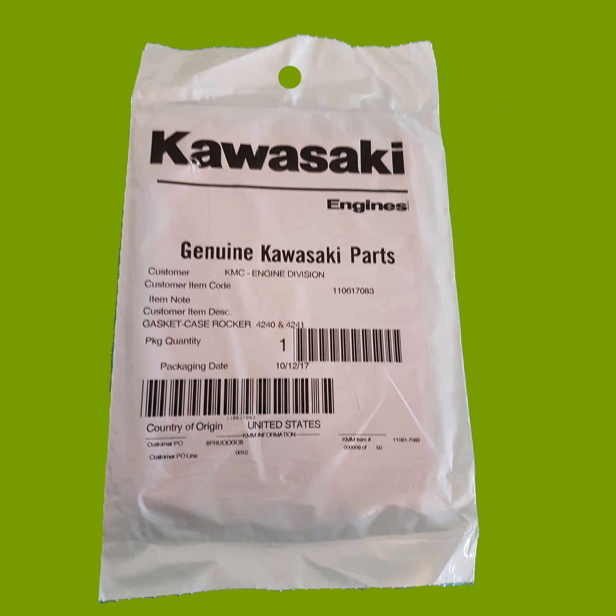 (image for) Kawasaki Genuine Valve Cover Gasket 11061-7083, 11061-1285